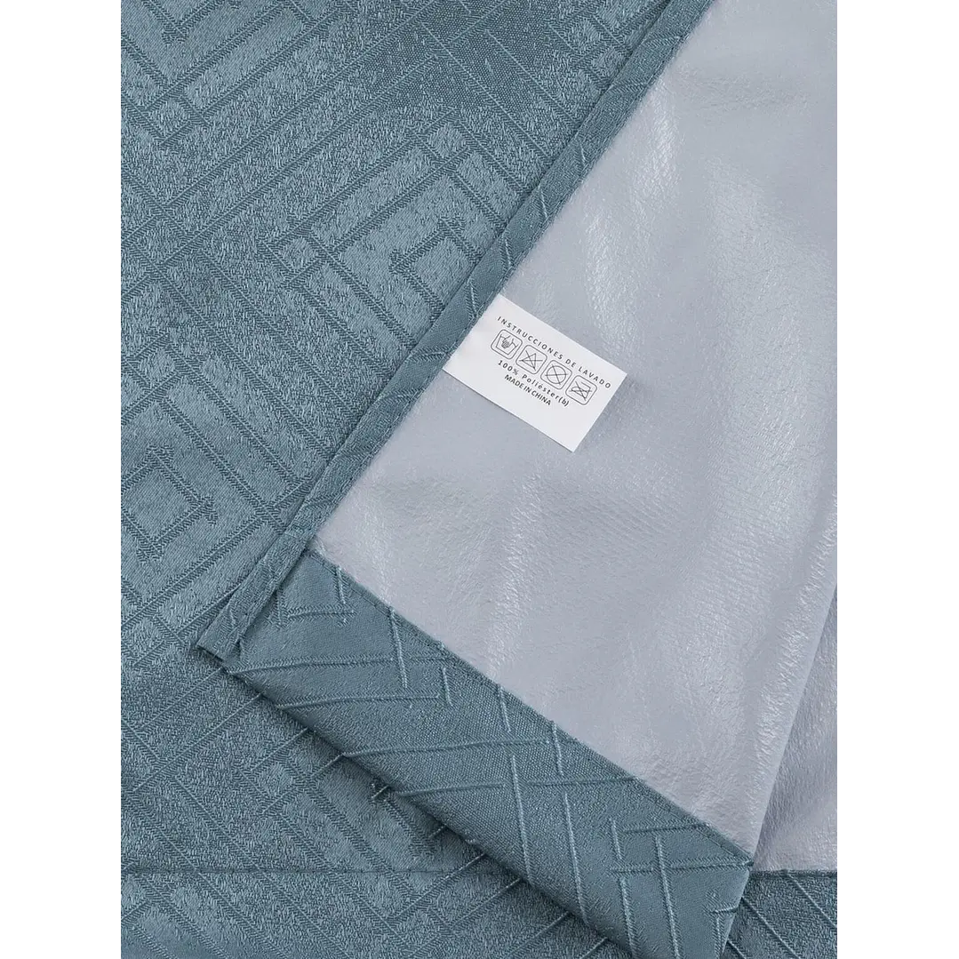 Cortina Blackout Tela Diseño 135x225 – 1 Paño Geometrica Turquesa 6