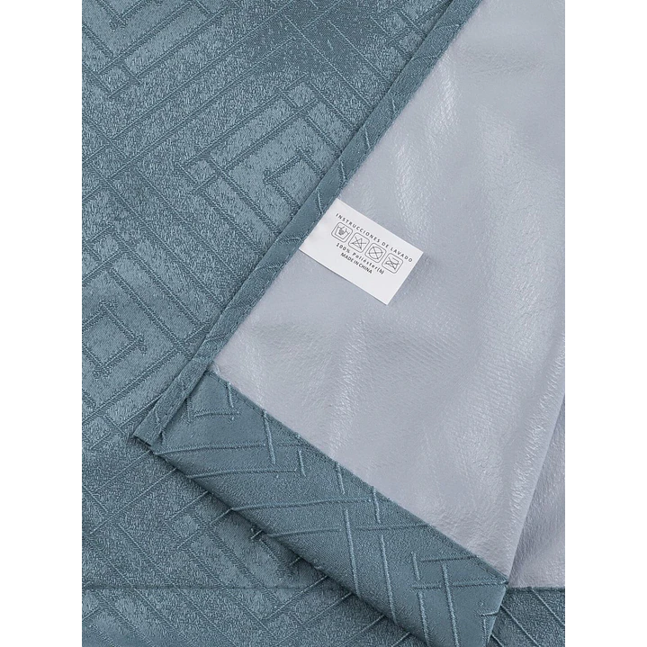 Cortina Blackout Tela Diseño 135x225 – 1 Paño Geometrica Turquesa 6