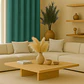 Cortina Blackout Tela Diseño 135x225 – 2 Paños Geometrica Turquesa - Miniatura 2