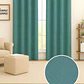Cortina Blackout Tela Diseño 135x225 – 2 Paños Geometrica Turquesa - Miniatura 4