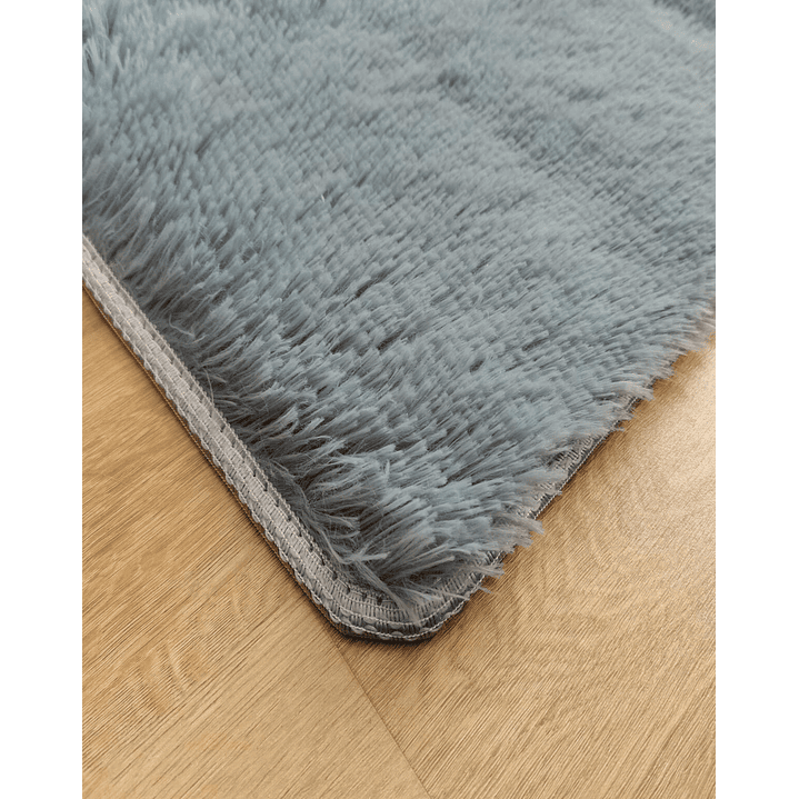 Alfombra Peluda Shaggy Gris 200x220 6
