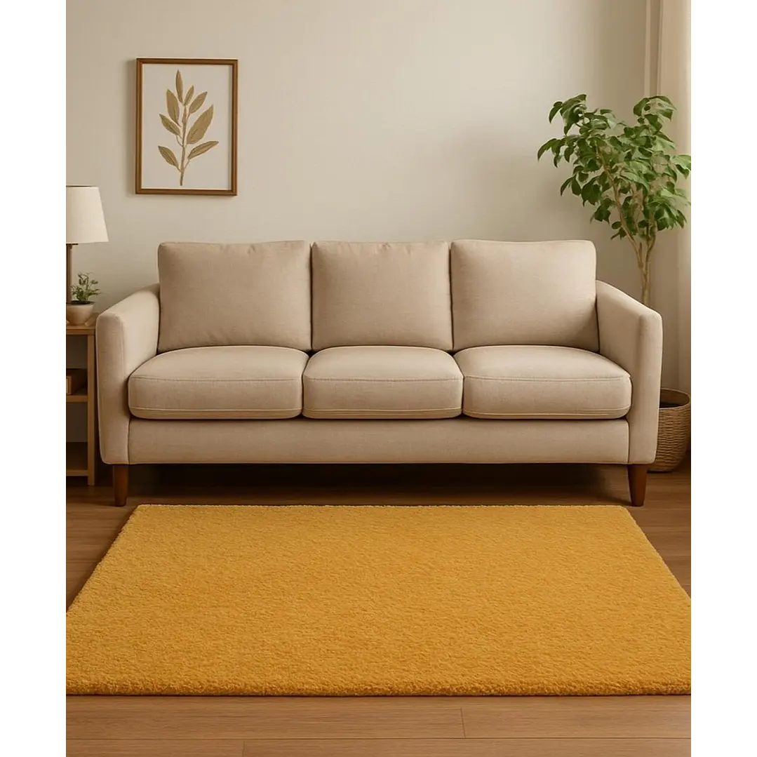 Alfombra Timmy Peluda Extra Suave Amarillo Gold 150x200 2