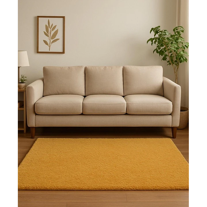 Alfombra Timmy Peluda Extra Suave Amarillo Gold 150x200 2