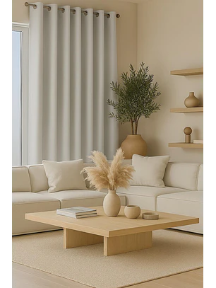 Cortina Blackout Tela Delgada 140x225 – 1 paño Blanco