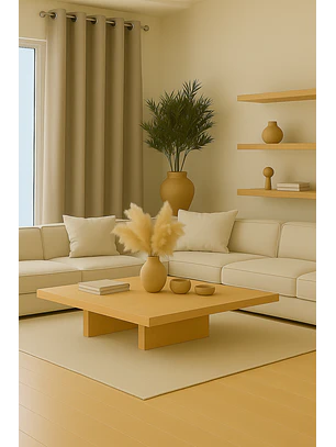 Cortina Blackout Tela Delgada 140x225 – 1 paño Café Claro