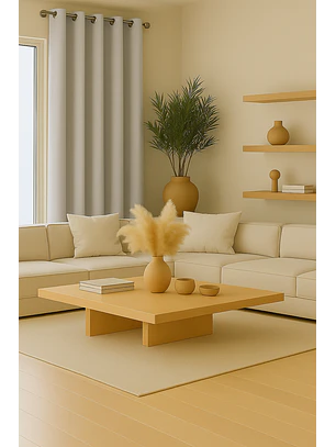 Cortina Blackout Tela Delgada 140x225 – 1 paño Marfil