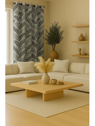 Cortina Blackout Tela Diseño 140x225 – 1 paño Hoja Gris