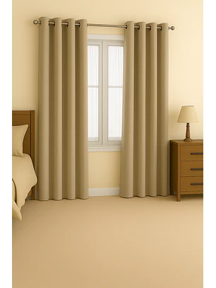 Cortinas Blackout Tela Delgada 140x225 – Pack 2 paños Café Claro
