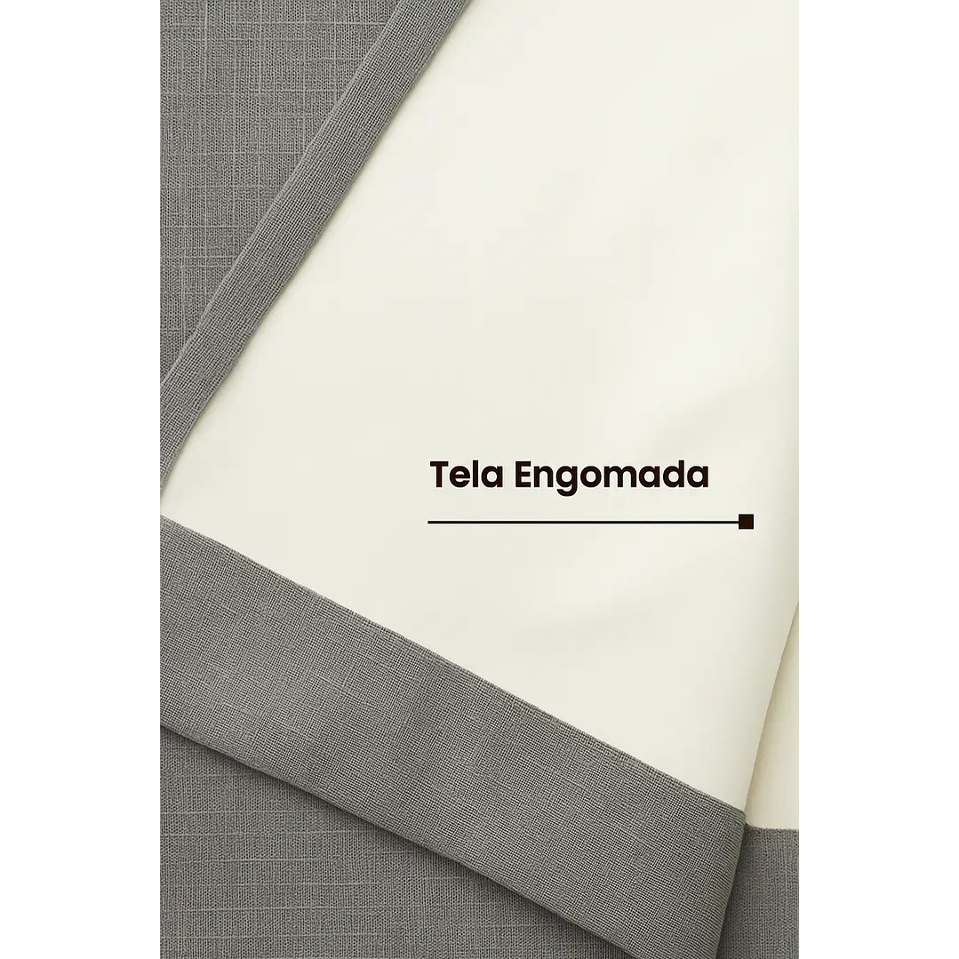 Cortina Blackout Tela Tipo Lino Gruesa 140x225 – 1 Paño Gris Claro 4