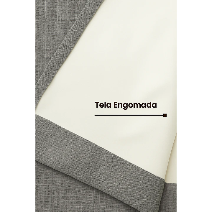 Cortina Blackout Tela Tipo Lino Gruesa 140x225 – 1 Paño Gris Claro 4