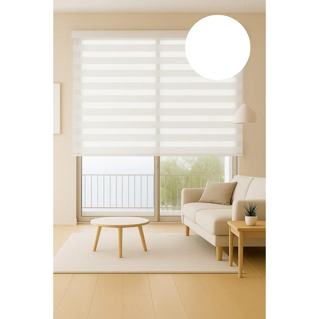 Cortina Roller Duo Zebra Color Perla 2