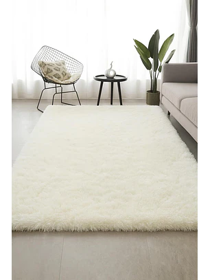 Alfombra Peluda Shaggy Crema 150x200 Clems