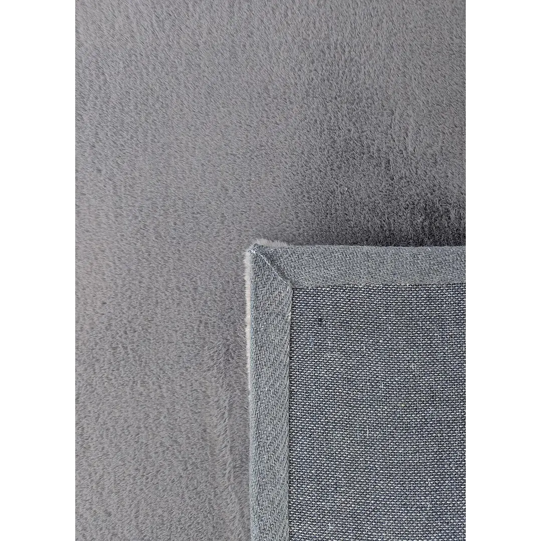 Alfombra Bajada De Cama Timmy Peluda Color Gris 55x145 10