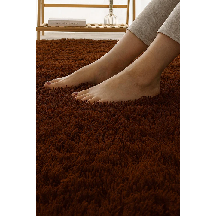 Alfombra Bajada De Cama Clems Shaggy 60x150 Café 5