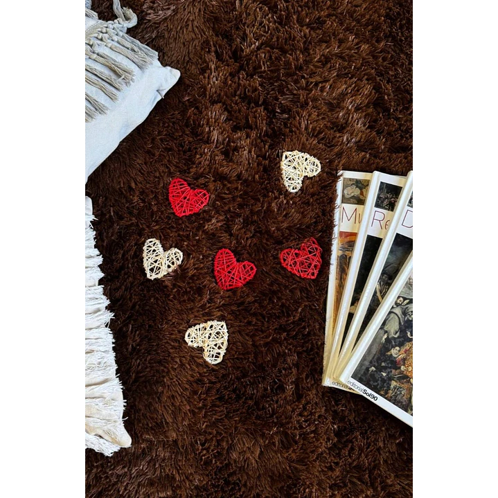 Alfombra Bajada De Cama Clems Shaggy 60x150 Café 7