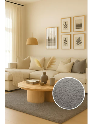 Alfombra Timmy Peluda Extra Suave Living Color Gris 150x200