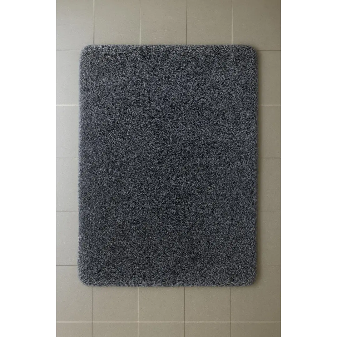 Alfombra Peluda Shaggy Gris 200x220 5