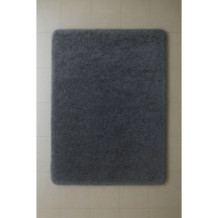 Alfombra Peluda Shaggy Gris 200x220 5