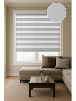 Cortina Roller Duo Zebra Color Gris