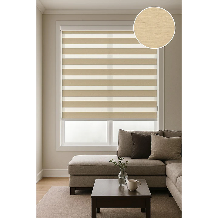 Cortina Roller Duo Zebra Color Lino  3