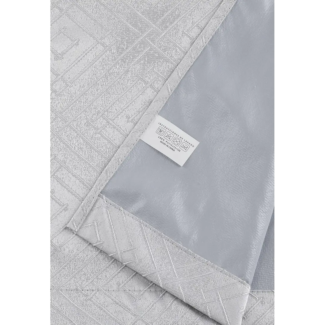 Cortina Blackout Tela Diseño 135x225 – 2 Paños Geometrica Blanco 6