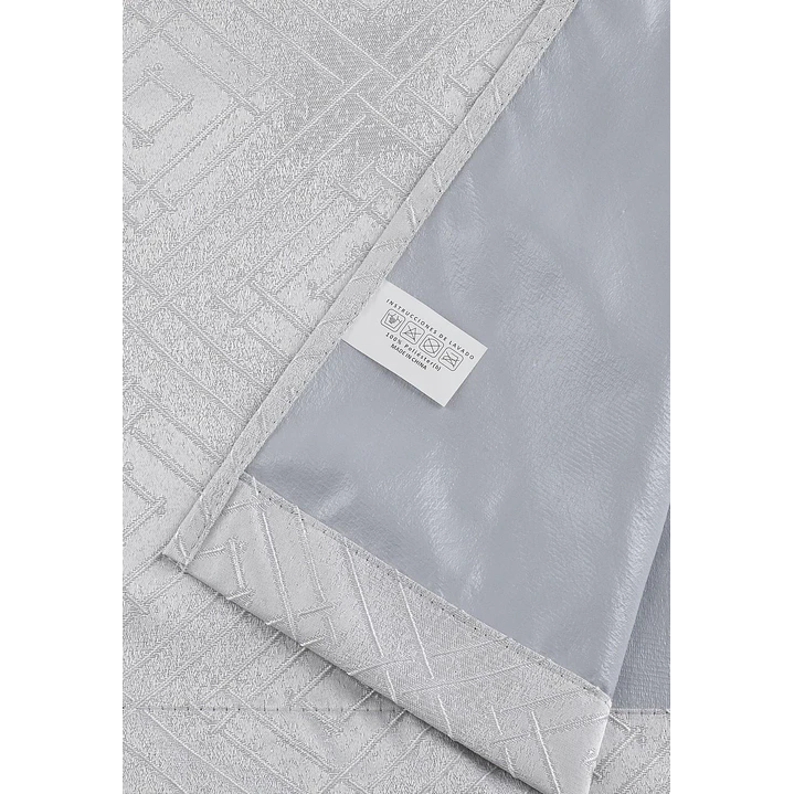 Cortina Blackout Tela Diseño 135x225 – 2 Paños Geometrica Blanco 6