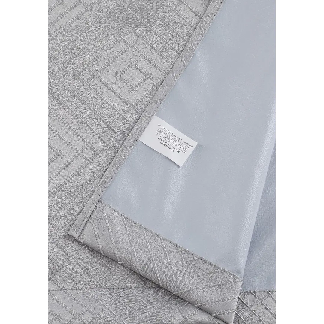 Cortina Blackout Tela Diseño 135x225 – 2 Paños Geometrica Gris 6