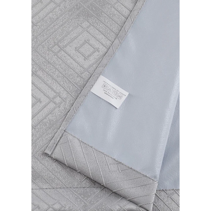 Cortina Blackout Tela Diseño 135x225 – 2 Paños Geometrica Gris 6