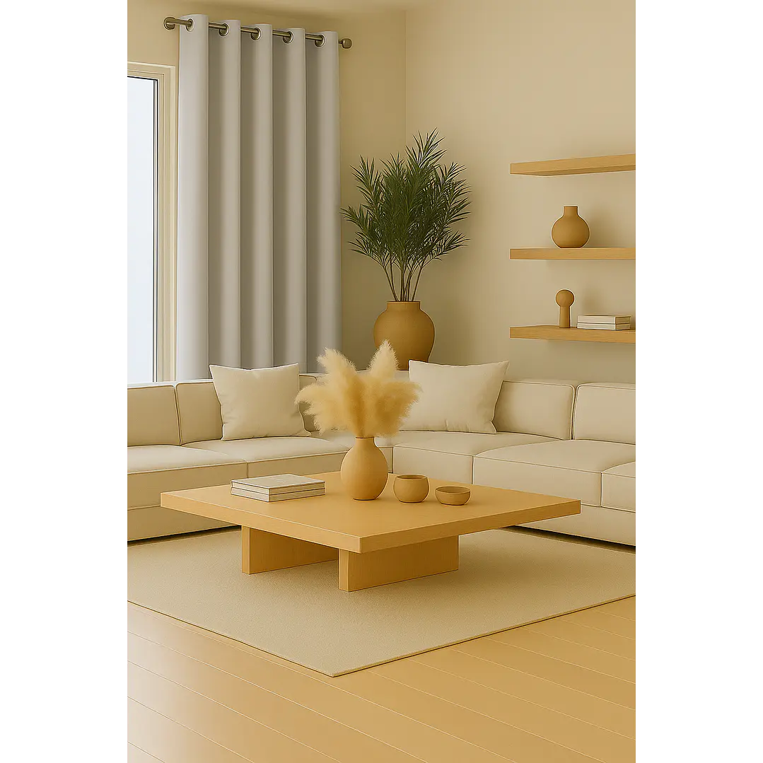 Cortinas Blackout Tela Delgada 140x225 – Pack 2 paños Marfil 2