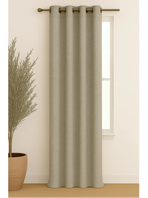 Cortina Blackout Tela Tipo Lino Gruesa 140x225 – 1 Paño Taupe