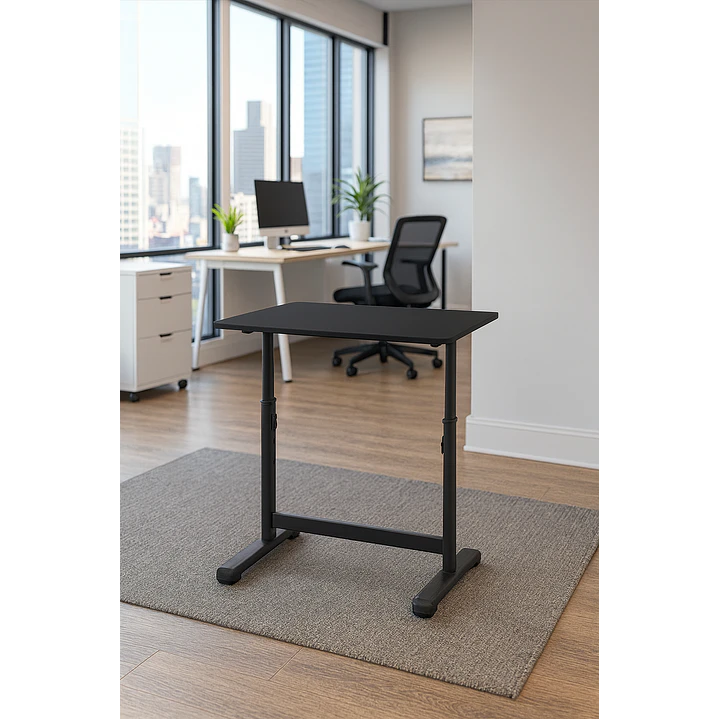 Escritorio Funcional Altura Ajustable 80x60x63-86cm Negro 1