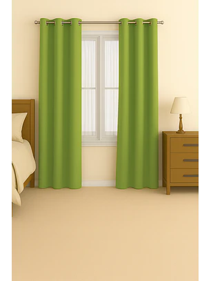 Pack 2 Cortina de Tela Delgada 100% Blackout Verde
