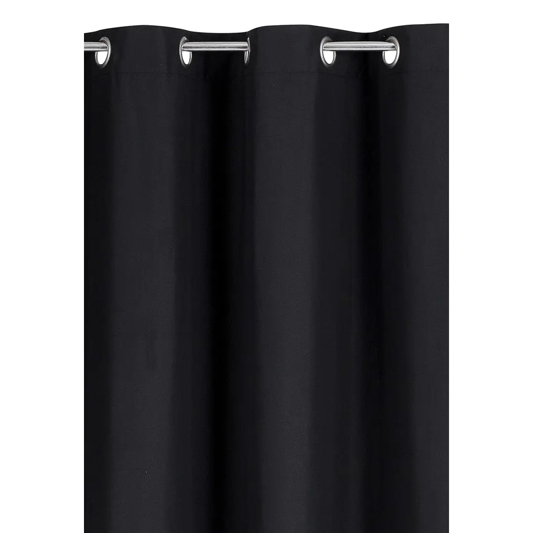 Pack 2 Cortina de Tela Delgada 100% Blackout Negro 7