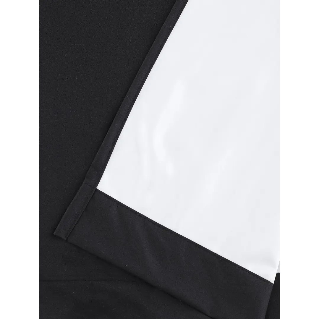 Pack 2 Cortina de Tela Delgada 100% Blackout Negro 8