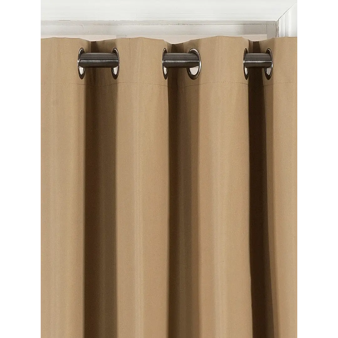 Pack 2 Cortina de Tela Delgada 100% Blackout Dorado 7