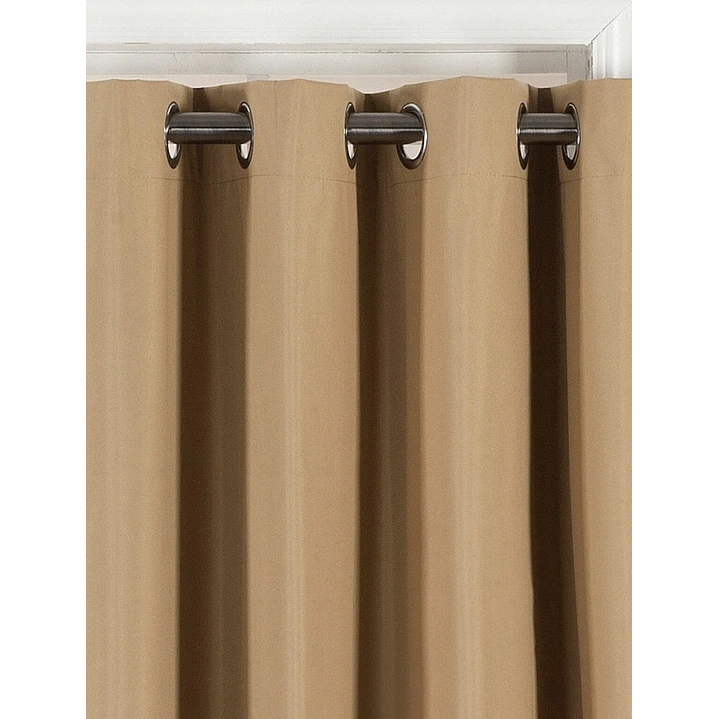 Pack 2 Cortina de Tela Delgada 100% Blackout Dorado 7