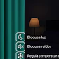 Pack 2 Cortina de Tela Delgada 100% Blackout Turquesa - Miniatura 6