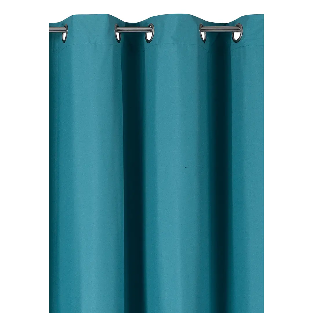 Pack 2 Cortina de Tela Delgada 100% Blackout Turquesa 7