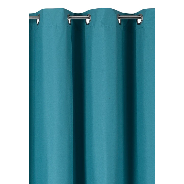 Pack 2 Cortina de Tela Delgada 100% Blackout Turquesa 7