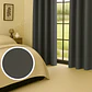 Pack 2 Cortina de Tela Delgada 100% Blackout Gris - Miniatura 4