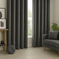 Pack 2 Cortina de Tela Delgada 100% Blackout Gris - Miniatura 5