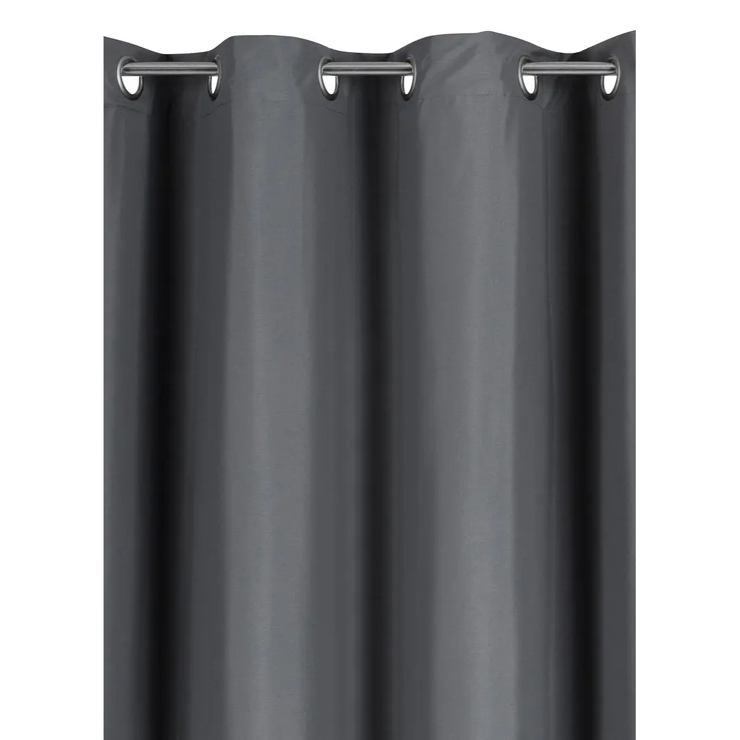 Pack 2 Cortina de Tela Delgada 100% Blackout Gris 7