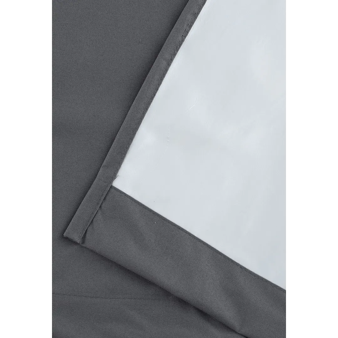 Pack 2 Cortina de Tela Delgada 100% Blackout Gris 8