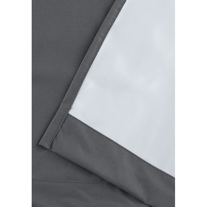 Pack 2 Cortina de Tela Delgada 100% Blackout Gris 8