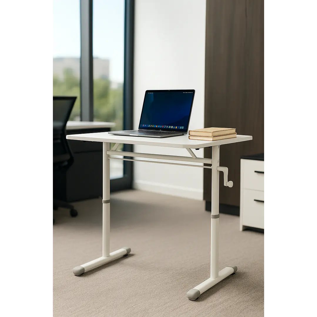 Escritorio Funcional Altura Ajustable 100x60x63-86cm Blanco 1
