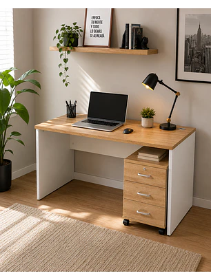 Escritorio de Oficina Mesa de Trabajo Con Cajonera