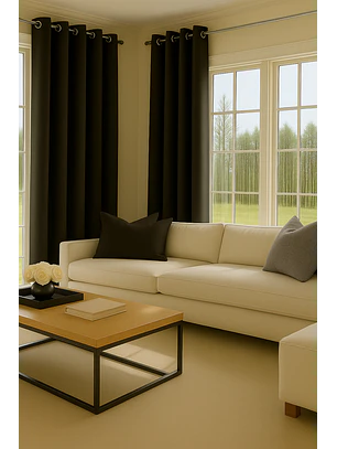 Cortina Blackout Tela Delgada 140x225 – 1 paño Café Oscuro