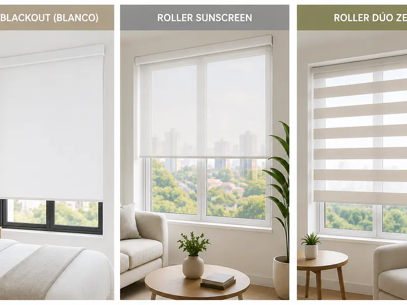 Blackout vs Sunscreen vs Dúo Zebra: ¿Qué Cortina Roller Elegir para tu Hogar?