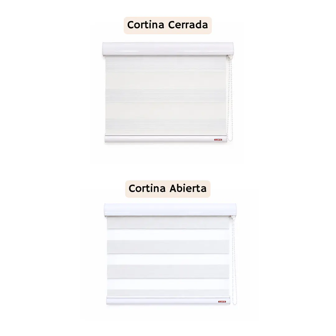 Cortina Roller Duo Zebra Color Perla 2
