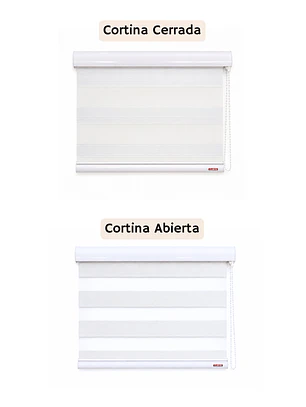 Cortina Roller Duo Zebra Color Perla
